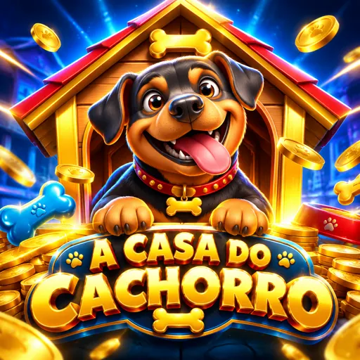 Tela do slot The Dog House com cachorros e casa